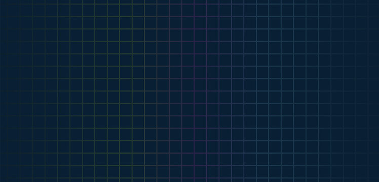 Abstract dark blue background with glowing grid lines and square tiles pattern for modern technology and business design concepts