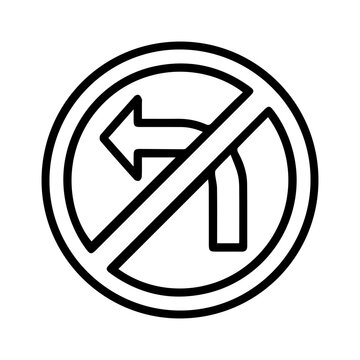 No U-turn traffic sign