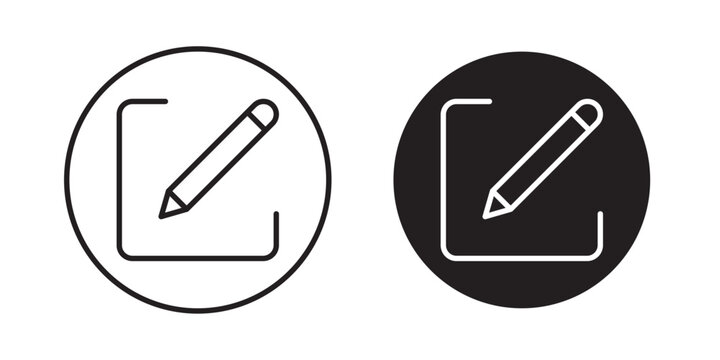 Edit icon Edit Pencil Icon Set &ndash; Outline and Solid Style Modern Edit Icon Vector Collection Pencil Writing Symbol Icons Simple Pencil Line and Glyph Icons Create and Edit Vector Icons 