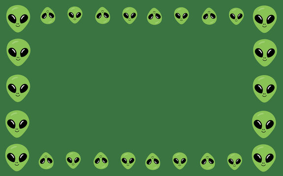 green alien presentation background