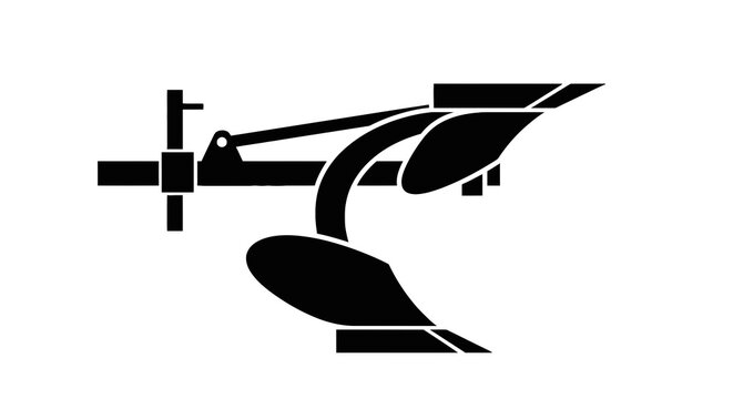 Black and white plow tool equipment.