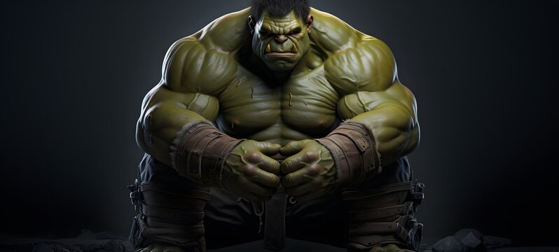 ogre orc humanidad full body ,generative AI