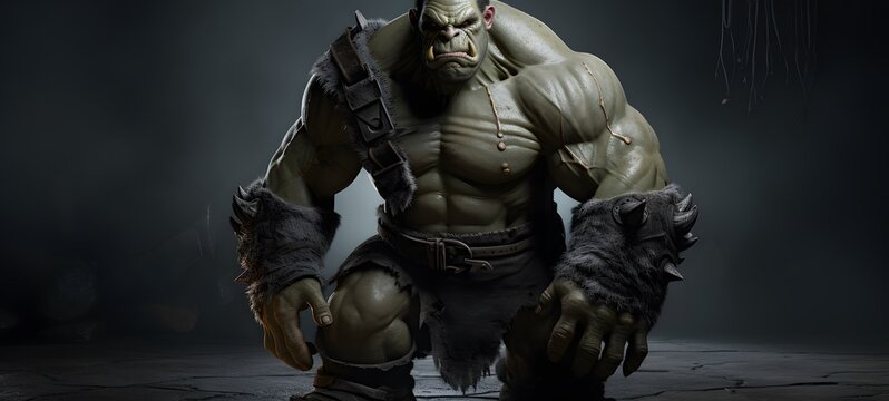 ogre orc humanidad full body ,generative AI