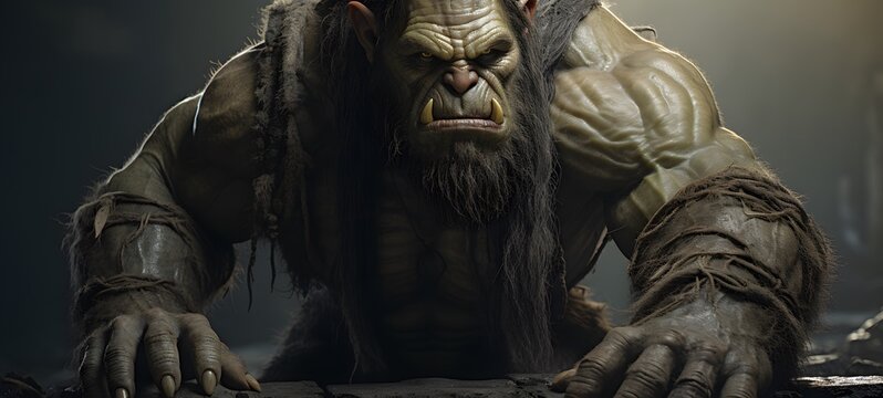 ogre orc humanidad full body ,generative AI