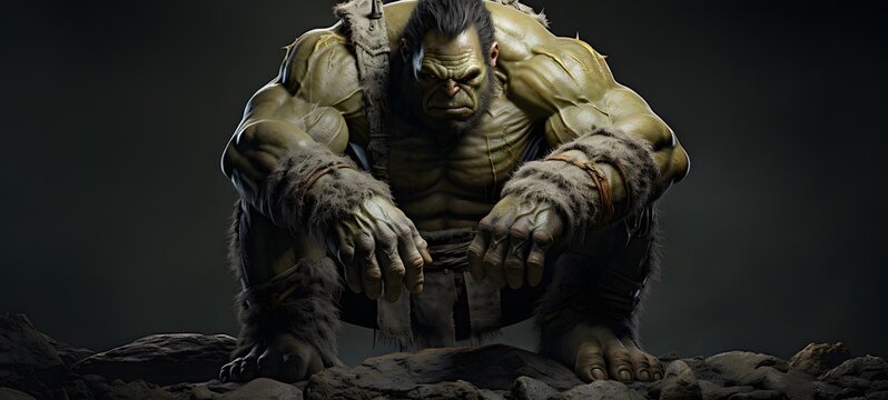 ogre orc humanidad full body ,generative AI
