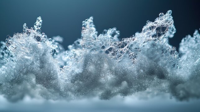 Aerogel foam macro edge photography transparent lightweight material structure showing delicate fibrous composition and advanced nanotechnology properties