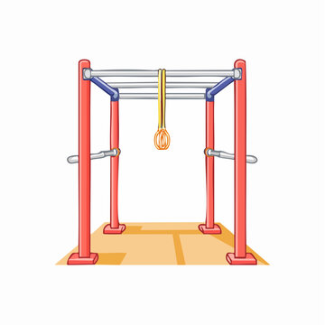 Outdoor Fitness Equipment with Monkey Bars and Rings