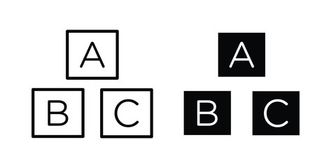 Abc icon for graphic and web © Cristiane