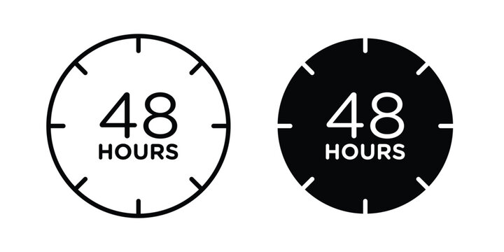 48 hours icon for graphic and web