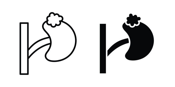 Adrenal gland icon for graphic and web