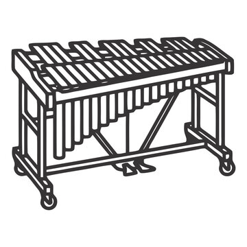 Vibraphone musical instrument illustration