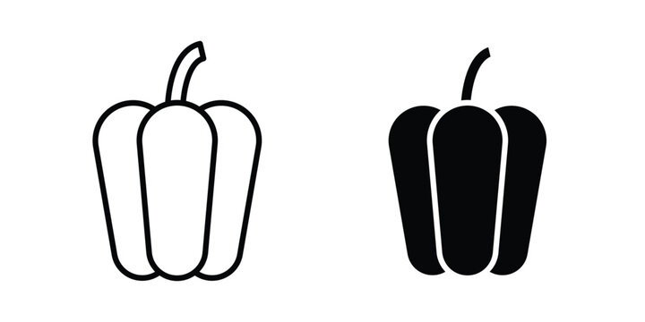 Bell pepper icon for graphic and web