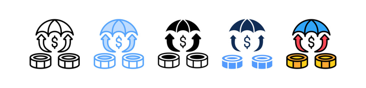 Business Insurance Icon Multiple Style
