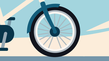 Fototapeta premium Illustration Of Bike Wheel With Circular Vector Design Template