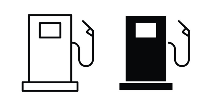 Gas station vector icon for graphic and web
