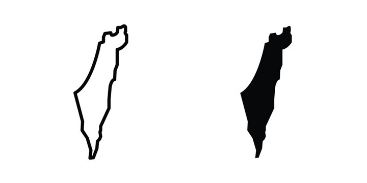 isreal map icon for graphic and web