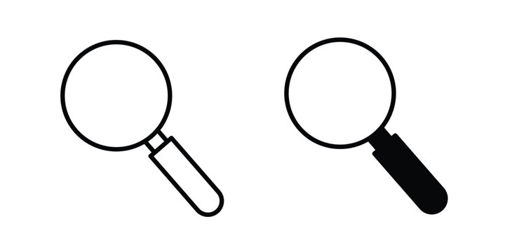 Loupe icon for graphic and web