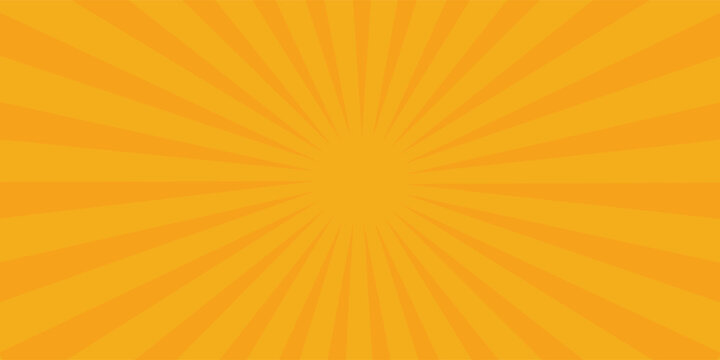 orange sun rays background design template