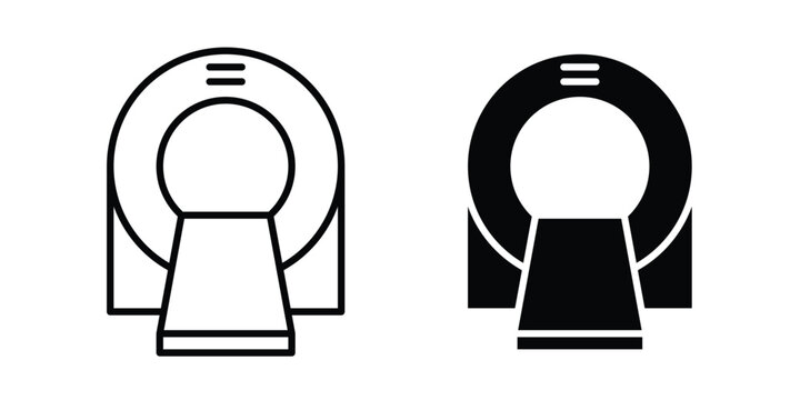 MRI scanner icon for graphic and web