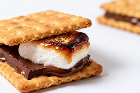 Smores dessert with toasted marshmallow