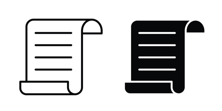 Scrolls icon for graphic and web