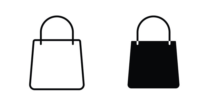 Tote bag icon for graphic and web