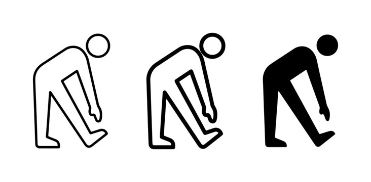 Stretching Icons: Hamstring Stretch, Flexibility, Fitness, Health
