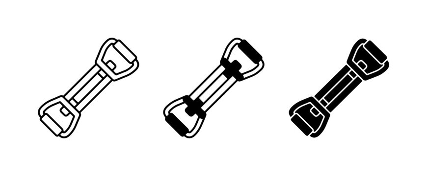 Resistance Band Set, Chest Expander, Fitness Equipment Icons