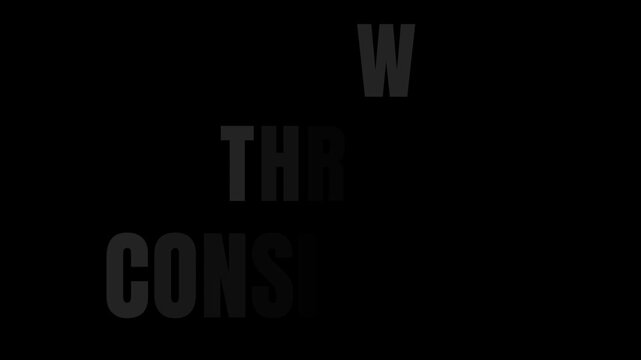 Motivational Quote 'Win Through Consistency' in Bold Typography on Black Background