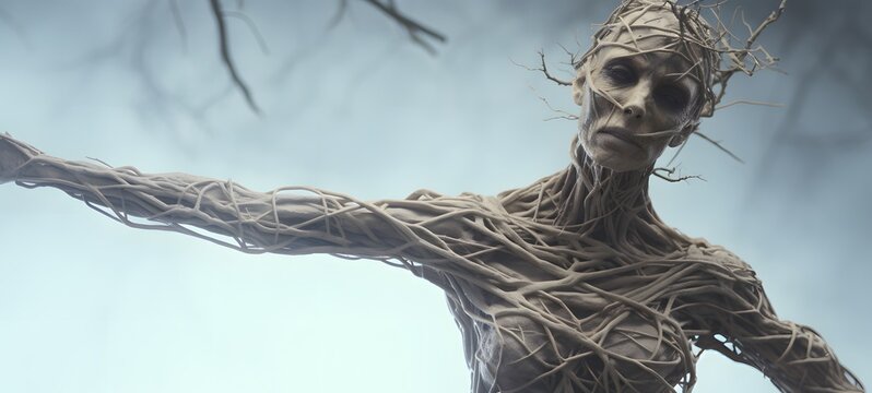 dryad mummy humanidad full body. Generative AI