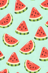 watermelon seamless pattern