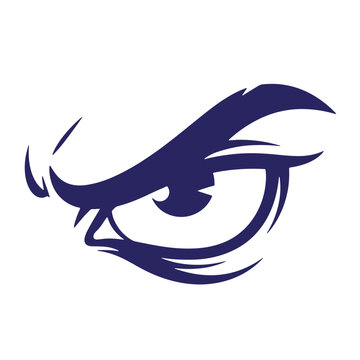 Aggressive eye graphic with sharp stylized lines aggressive illustration stylized predator vigilance suspicion intimidating powerful watching alertness