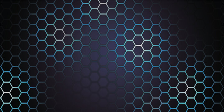 Abstract electric lightning hexagonal background