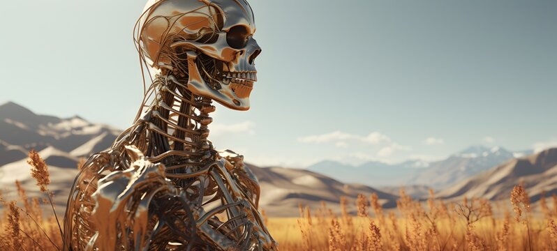skeleton humanidad full body. Generative AI