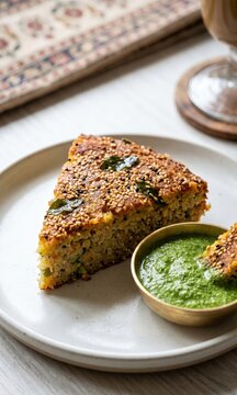 Vertical Gujarati Handvo Premium Food Wallpaper