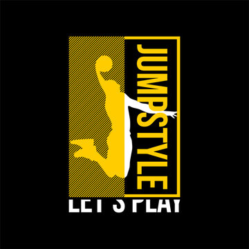 jump style basketball simple vintage