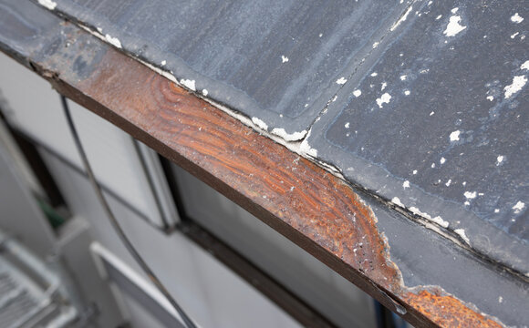 Image of a damaged slate roof