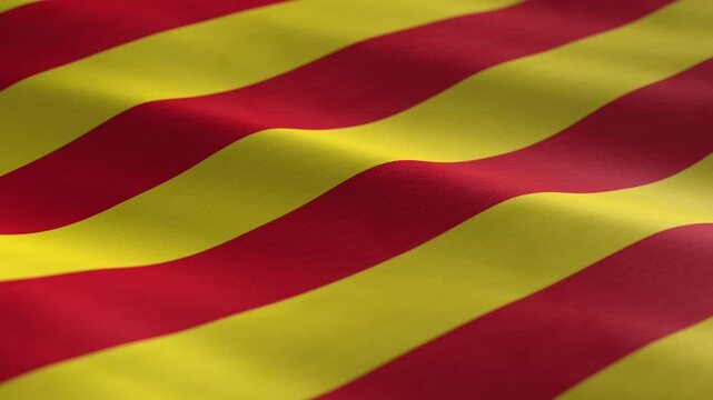 Catalonia - waving flag loop