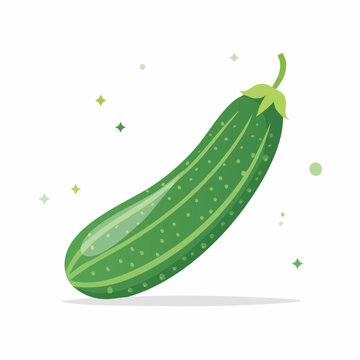 Green Cucumber Illustration