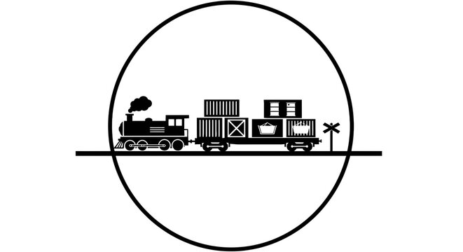 Train Locomotive Freight Transportation Railroad.