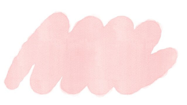 Pink horizontal fluffy cloud solid shape illustration