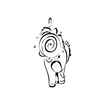 Einhorn mit Lutscher