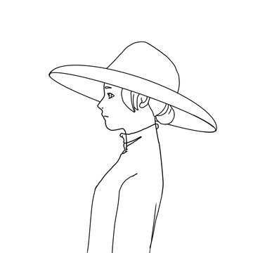 woman with hat