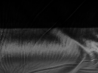Abstract Dark Grey and Black Plush Textile with Elegant Folds © Windri