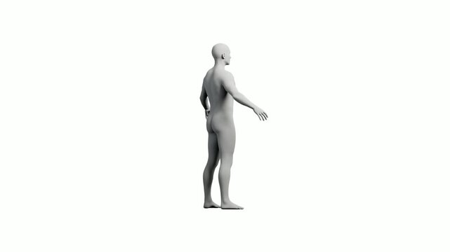 360 Turntable Mannequin in White Background