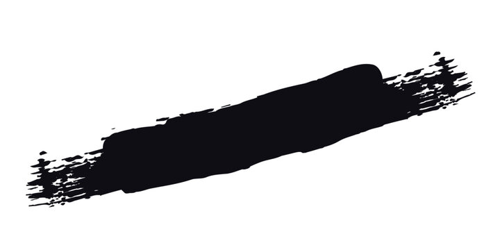 black line of paint isolated, red smear, art eps10