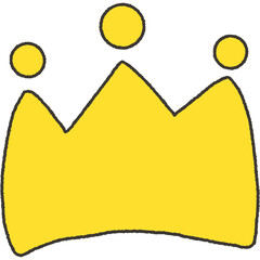 Cute yellow gold crown icon for king or queen © 진아 김