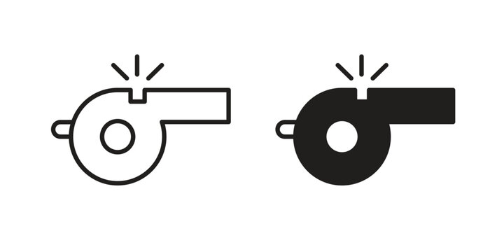 Whistle icon collection on white background. Vector icon art.