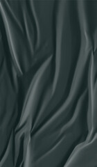 Fototapeta premium Dark Teal Fabric Ripples in Dramatic Studio Lighting with Deep Shadows Abstract Texture