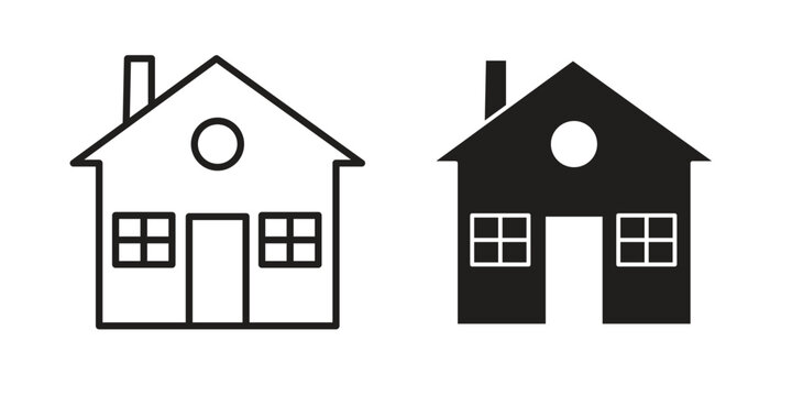 Terraced Houses icon concept design set. Icon Element For Design
